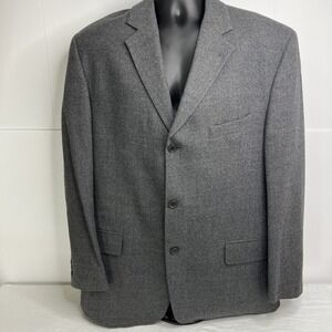 Andrew Fezza Blazer Men's 44R Tan Wool Blend 3-Button Sports Coat